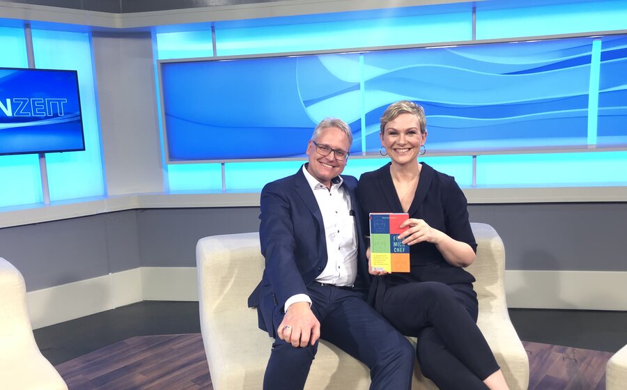 Winfried Schröter mit Karen Heinrich, SAT.1