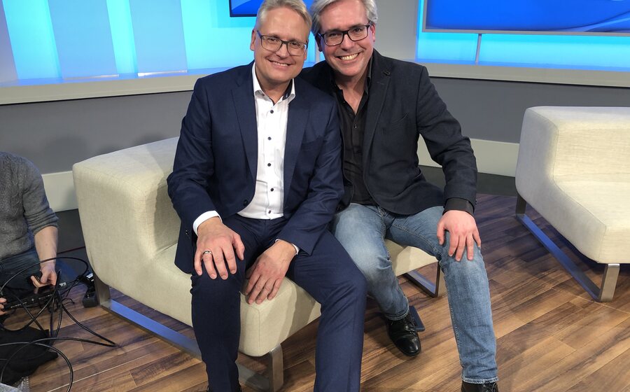 Winfried Schröter mit Rolf Schmiel